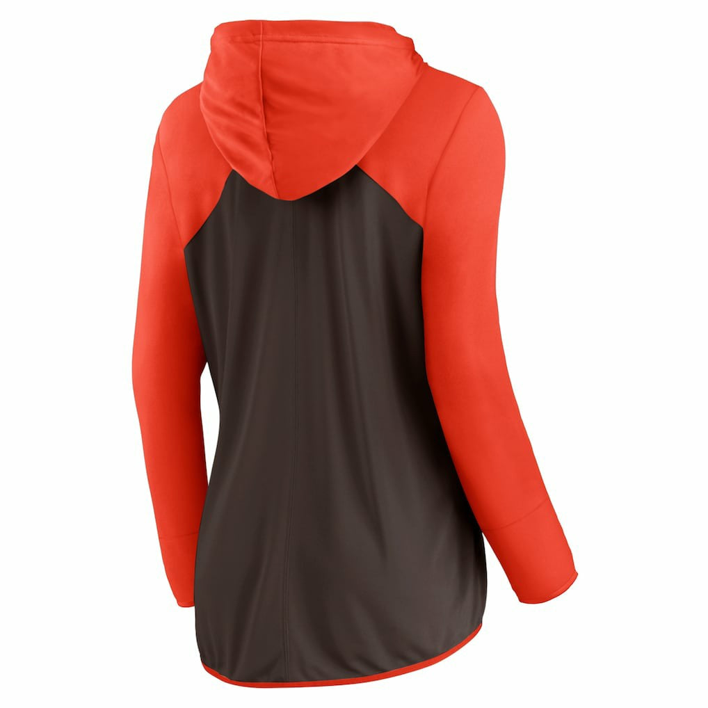 Cleveland Browns Women's Forever Fan Full-Zip Hoodie - Brown/Orange Hoodies