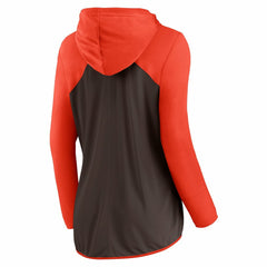 Cleveland Browns Women's Forever Fan Full-Zip Hoodie - Brown/Orange Hoodies