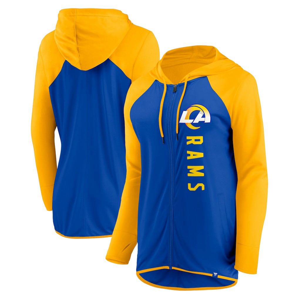 Los Angeles Rams Women's Forever Fan Full-Zip Hoodie - Royal/Gold Hoodies