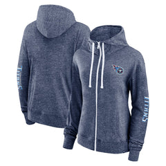Tennessee Titans Women's Opening Coin Flip Lightweight Full-Zip Hoodie - Heather Navy Hoodies