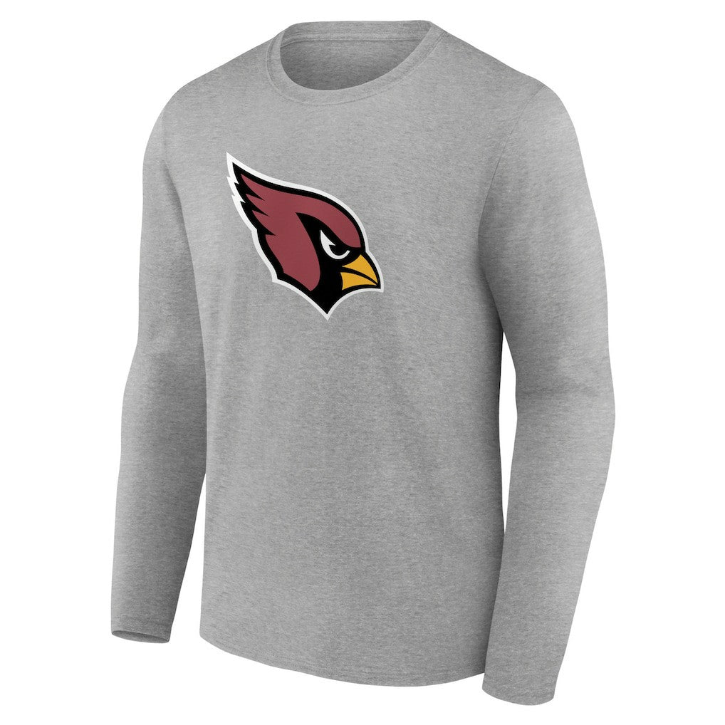 Arizona Cardinals Primary Team Logo Long Sleeve T-Shirt - Heather Gray T-shirts