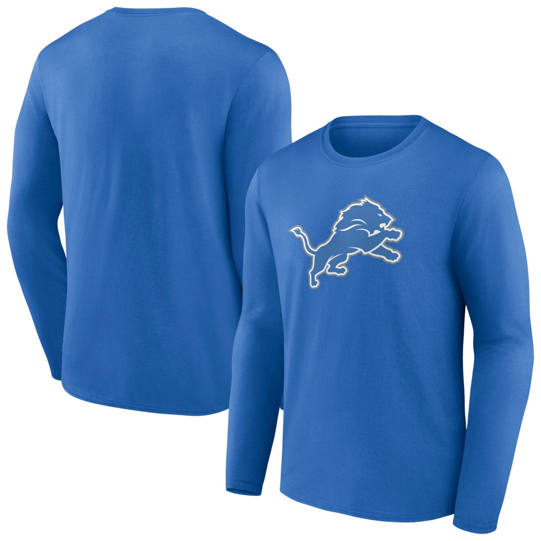 Detroit Lions Primary Team Logo Long Sleeve T-Shirt - Blue T-shirts