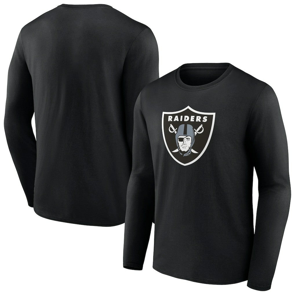 Las Vegas Raiders Primary Team Logo Long Sleeve T-Shirt - Black T-shirts