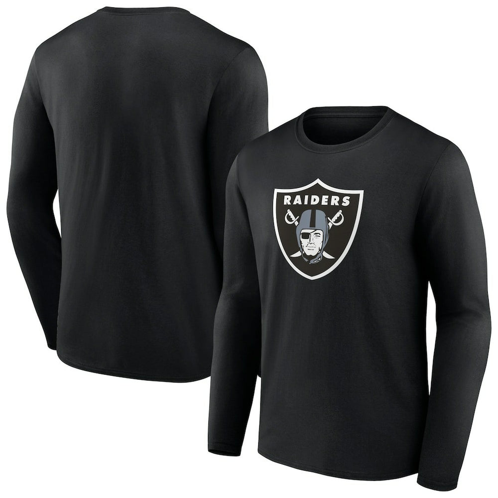 Las Vegas Raiders Primary Team Logo Long Sleeve T-Shirt - Black T-shirts