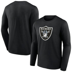 Las Vegas Raiders Primary Team Logo Long Sleeve T-Shirt - Black T-shirts