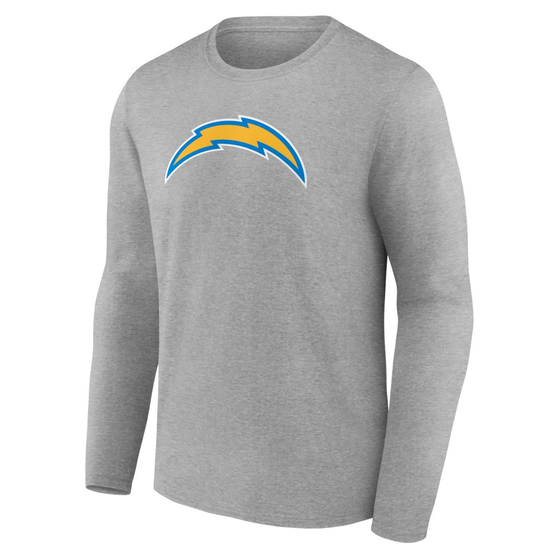 Los Angeles Chargers Primary Team Logo Long Sleeve T-Shirt - Heather Gray T-shirts