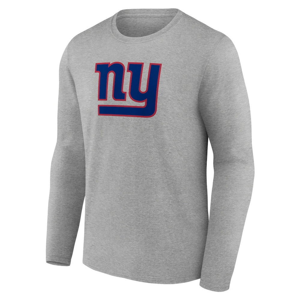 New York Giants Primary Team Logo Long Sleeve T-Shirt - Heather Gray T-shirts