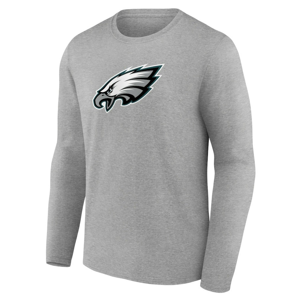 Philadelphia Eagles Primary Team Logo Long Sleeve T-Shirt - Heather Gray T-shirts