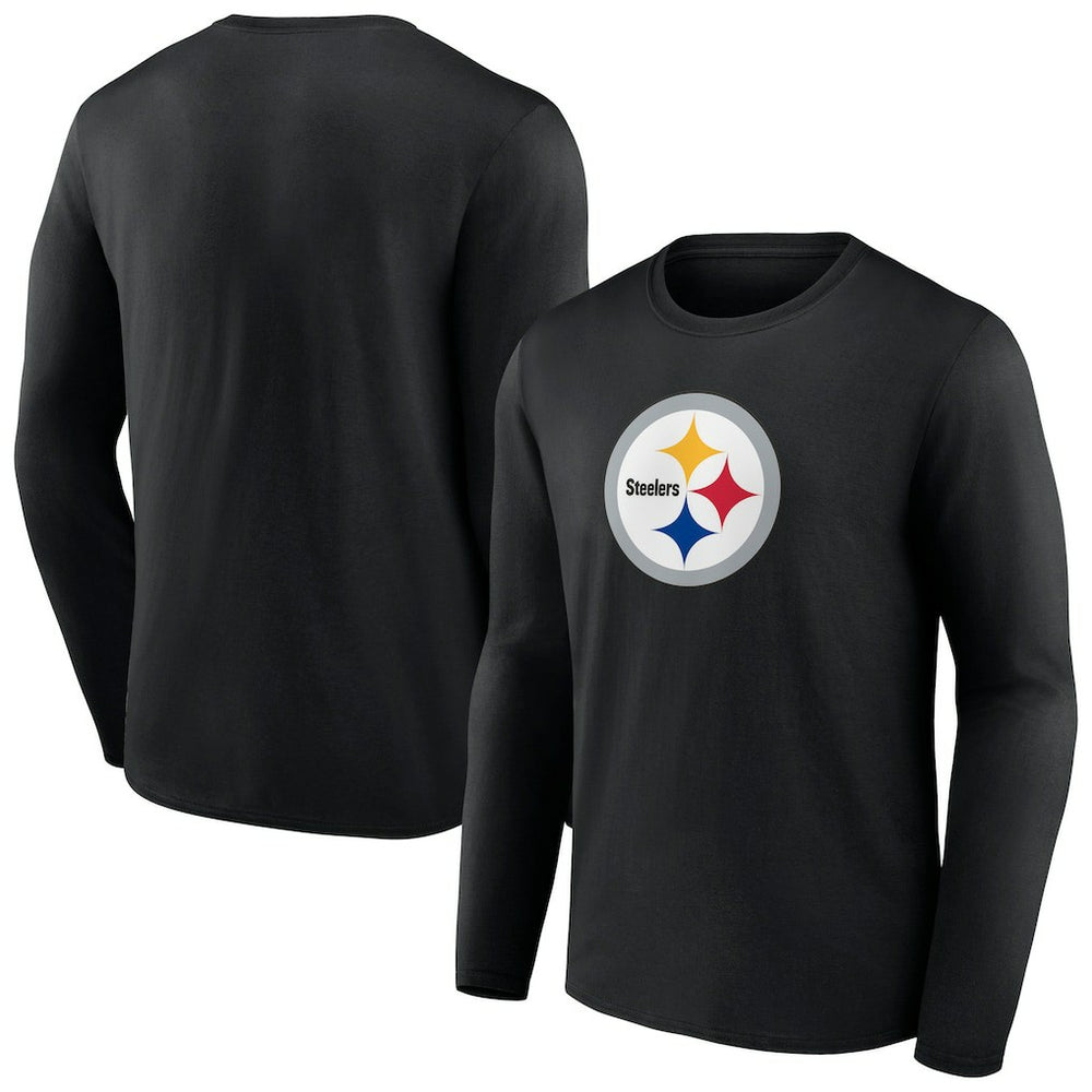 Pittsburgh Steelers Primary Team Logo Long Sleeve T-Shirt - Black T-shirts