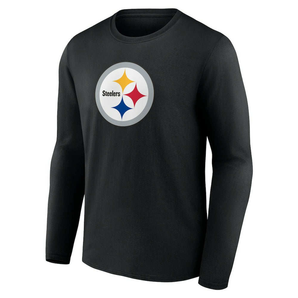 Pittsburgh Steelers Primary Team Logo Long Sleeve T-Shirt - Black T-shirts