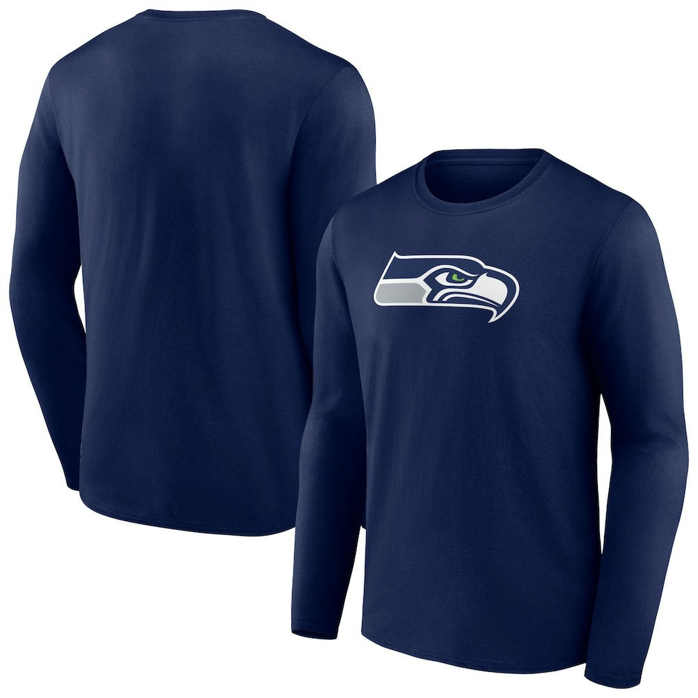Seattle Seahawks Primary Team Logo Long Sleeve T-Shirt - College Navy T-shirts