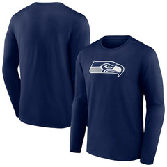 Seattle Seahawks Primary Team Logo Long Sleeve T-Shirt - College Navy T-shirts