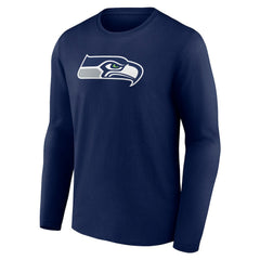 Seattle Seahawks Primary Team Logo Long Sleeve T-Shirt - College Navy T-shirts