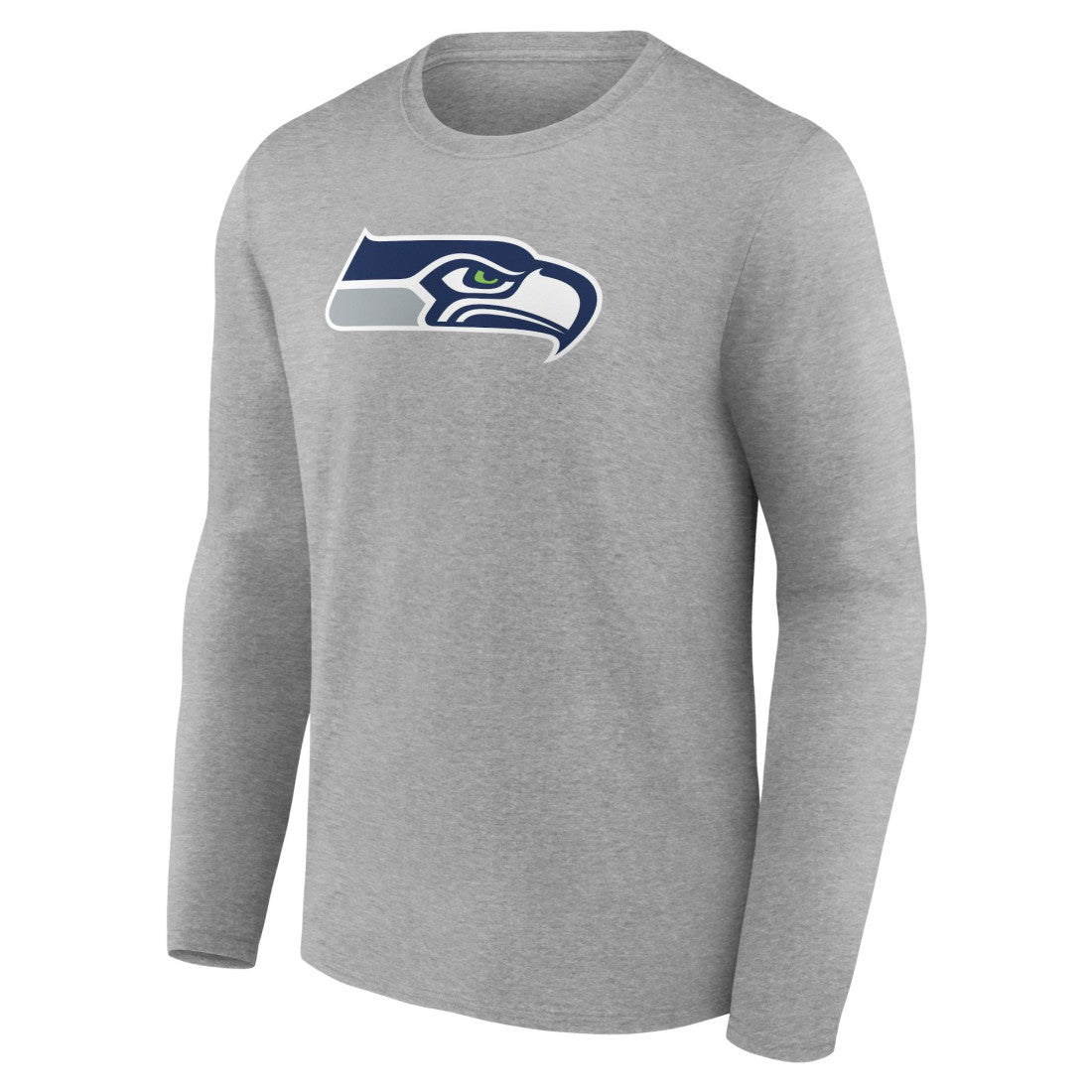 Seattle Seahawks Primary Team Logo Long Sleeve T-Shirt - Heather Gray T-shirts