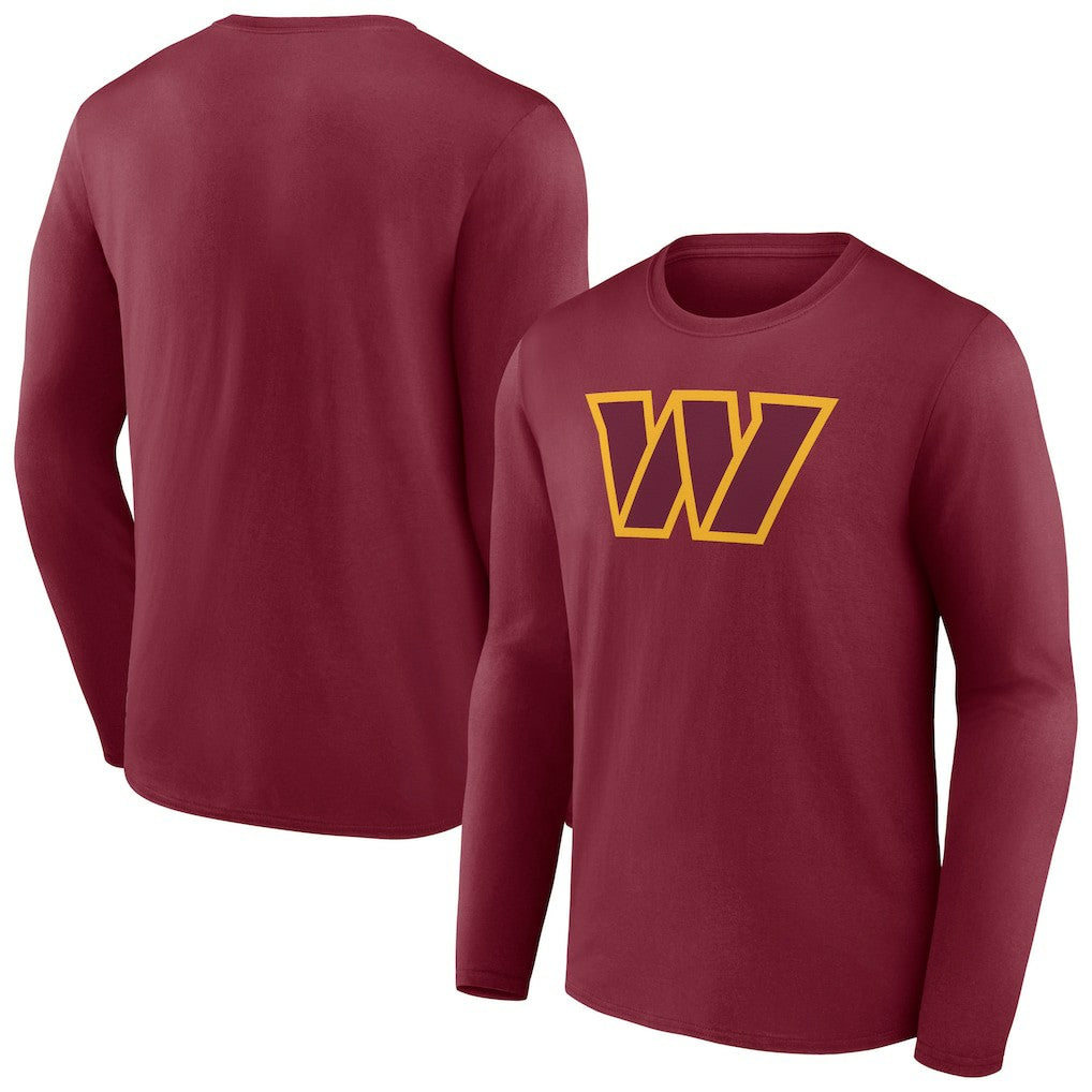 Washington Commanders Primary Team Logo Long Sleeve T-Shirt - Burgundy T-shirts