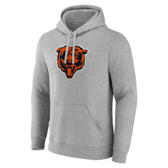 Chicago Bears Primary Team Logo Fitted Pullover Hoodie - Heather Gray Hoodies