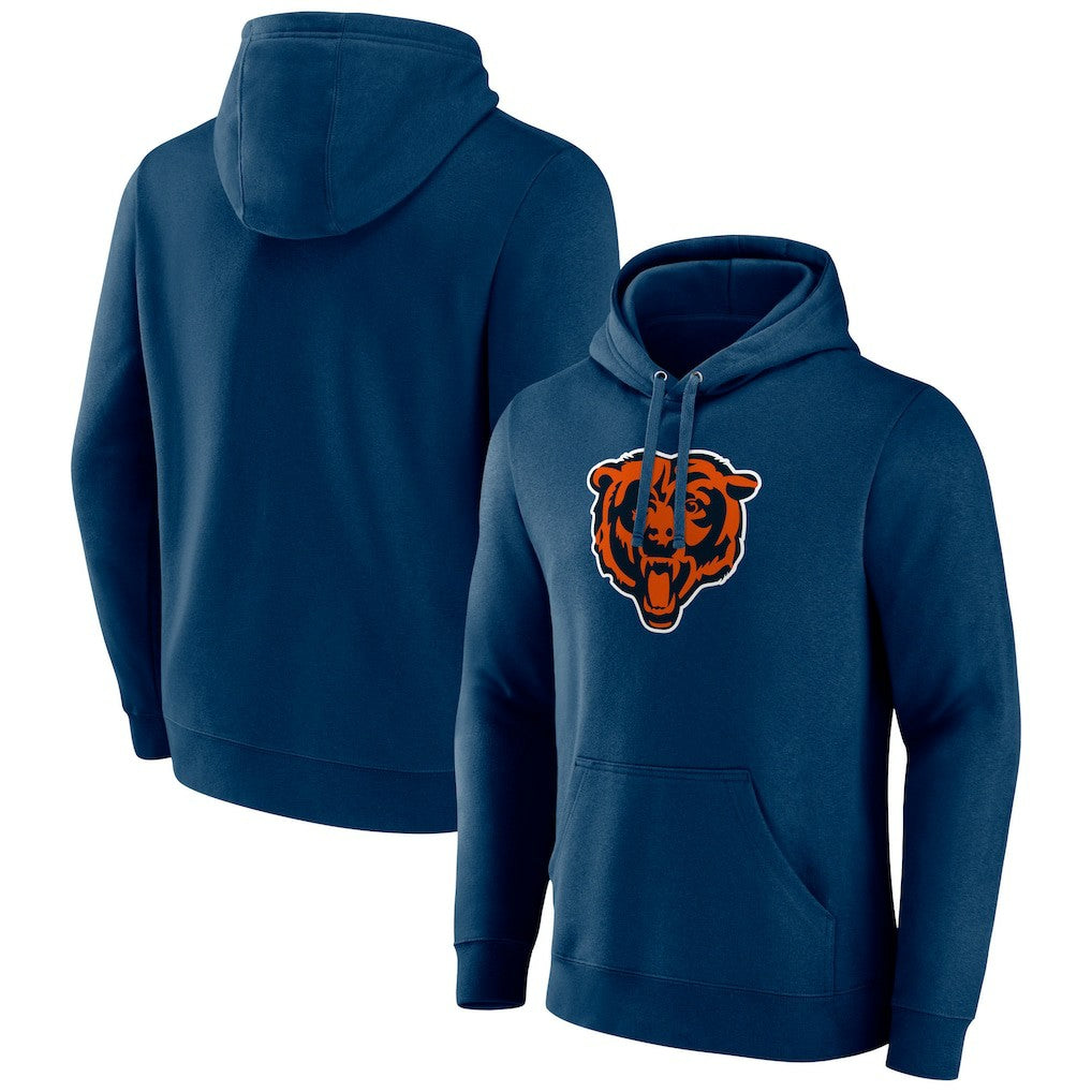 Chicago Bears Primary Team Logo Fitted Pullover Hoodie - Navy Hoodies