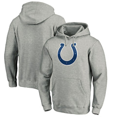 Indianapolis Colts Primary Team Logo Fitted Pullover Hoodie - Heather Gray Hoodies