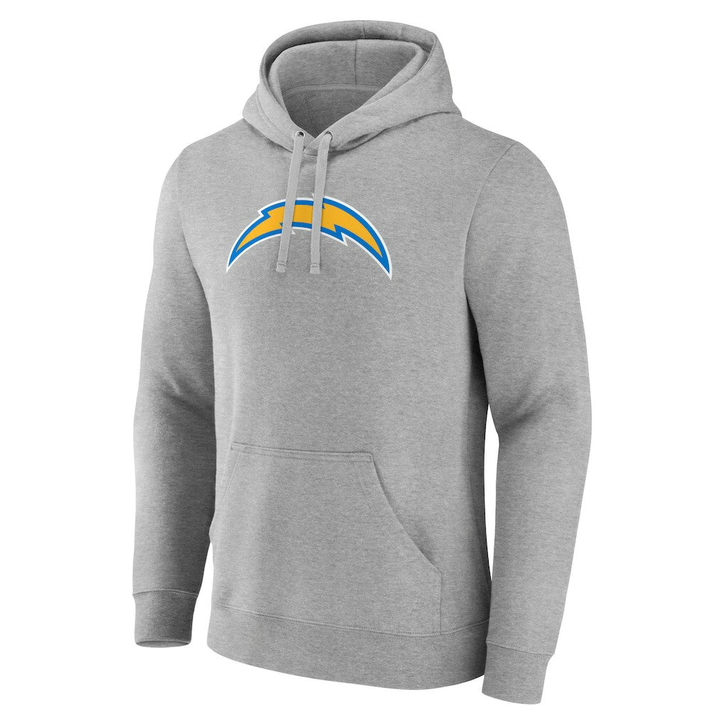 Los Angeles Chargers Primary Team Logo Fitted Pullover Hoodie - Heather Gray Hoodies