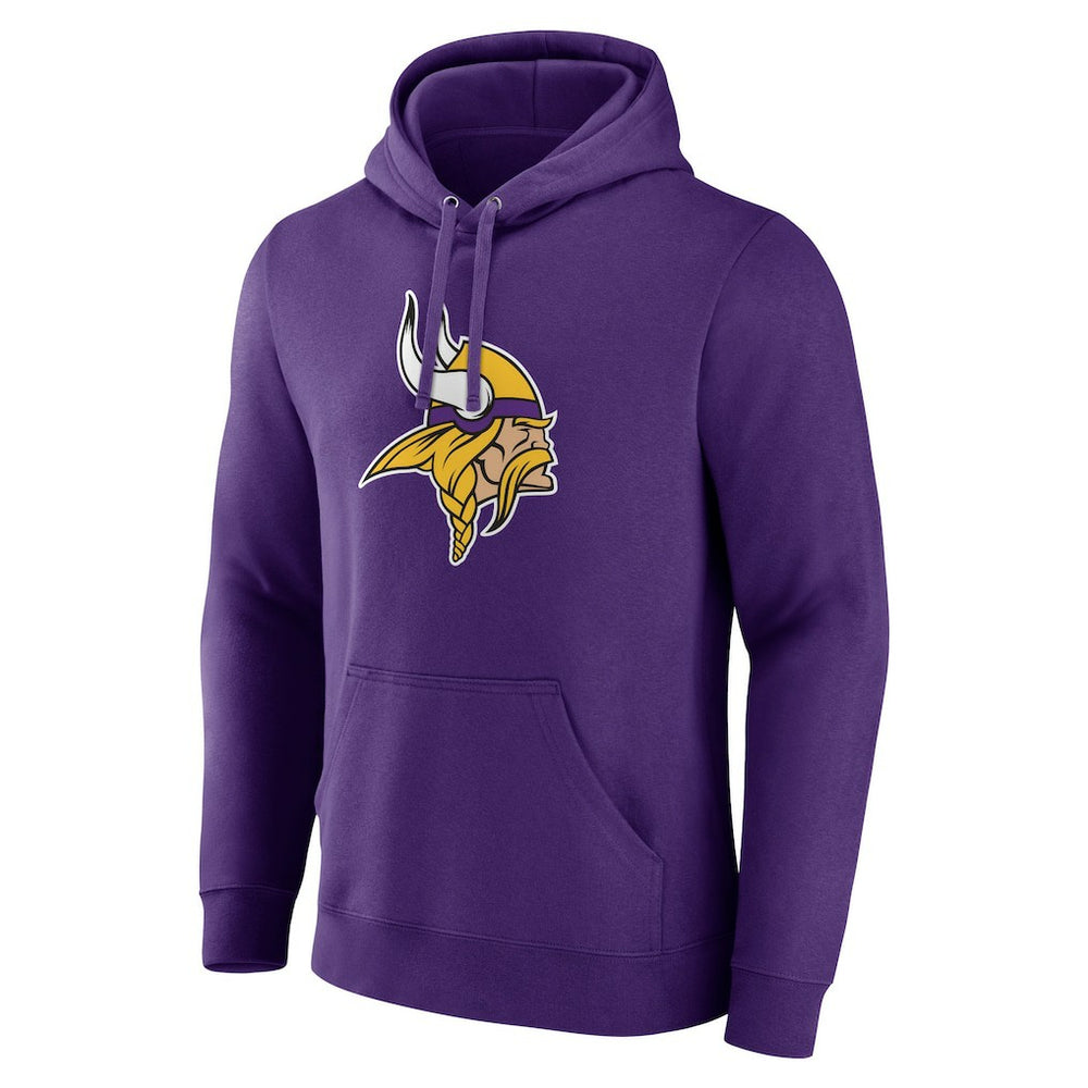 Minnesota Vikings Primary Team Logo Fitted Pullover Hoodie - Purple Hoodies