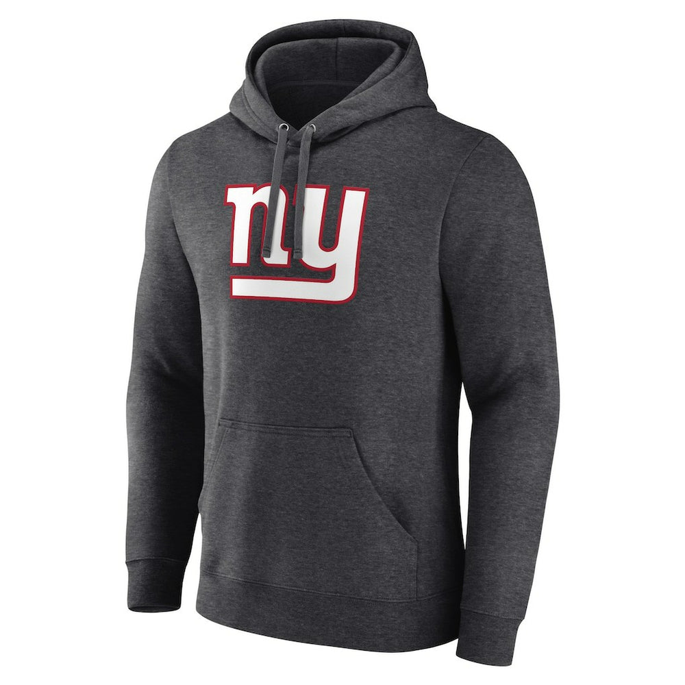 New York Giants Primary Team Logo Fitted Pullover Hoodie - Charcoal Hoodies