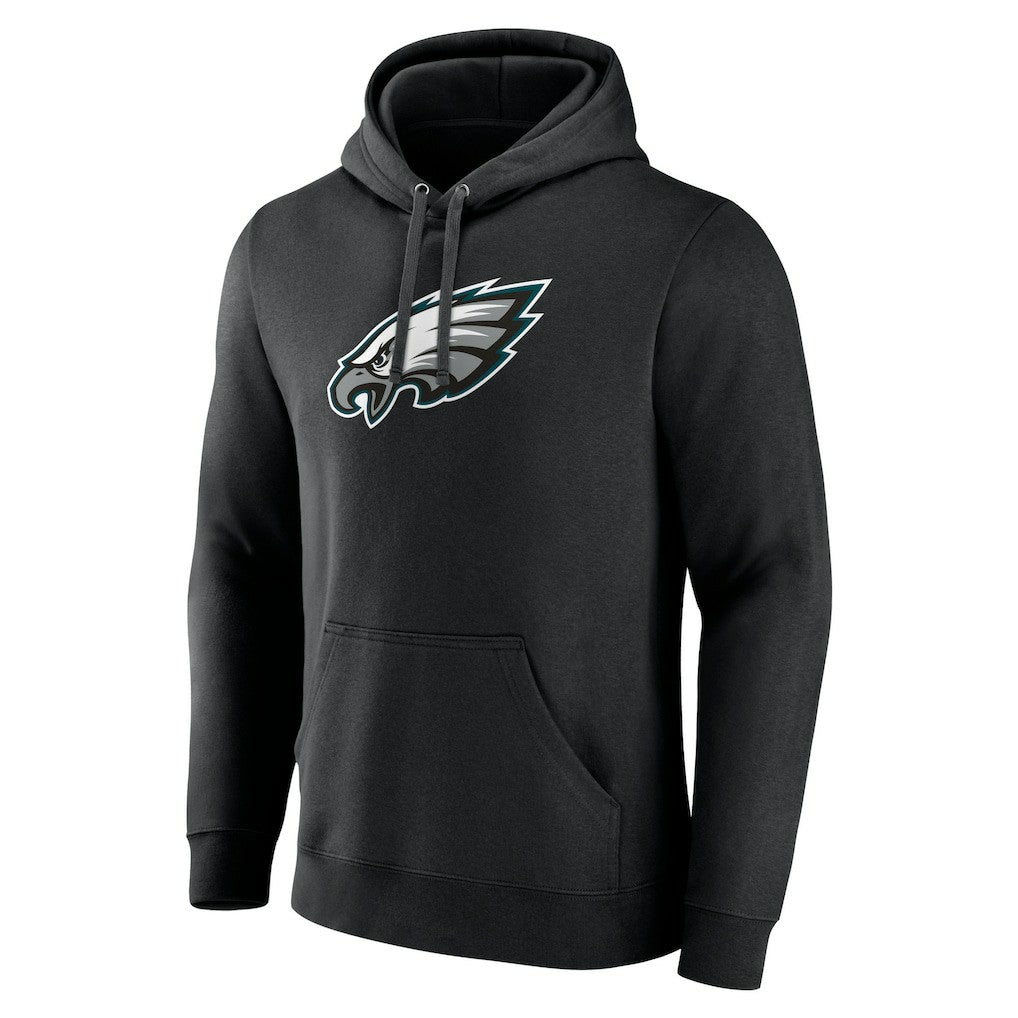 Philadelphia Eagles Primary Team Logo Fitted Pullover Hoodie - Black Hoodies