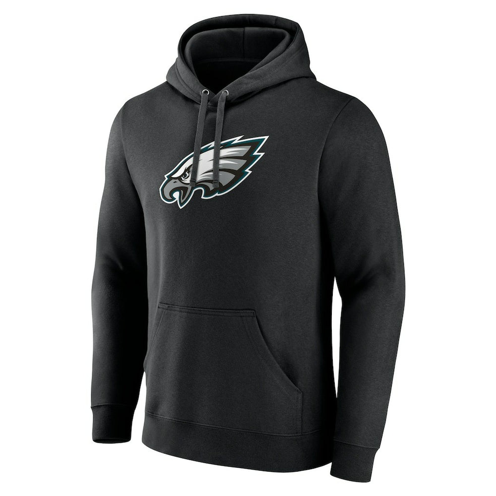 Philadelphia Eagles Primary Team Logo Fitted Pullover Hoodie - Black Hoodies