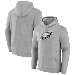 Philadelphia Eagles Primary Team Logo Fitted Pullover Hoodie - Heather Gray Hoodies