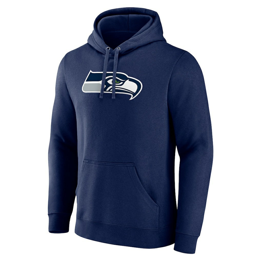 Seattle Seahawks Primary Team Logo Fitted Pullover Hoodie - College Navy Hoodies