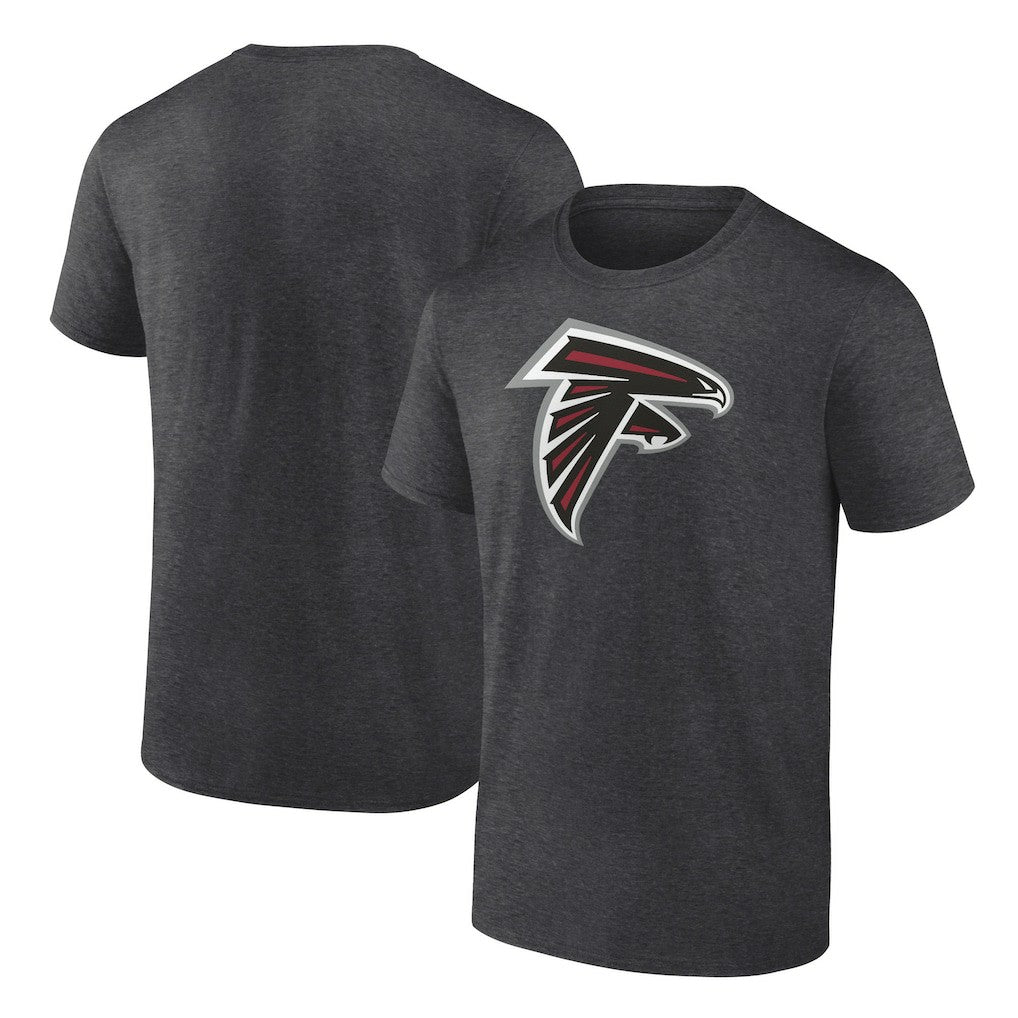 Atlanta Falcons Primary Logo T-Shirt - Heather Charcoal T-shirts