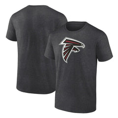 Atlanta Falcons Primary Logo T-Shirt - Heather Charcoal T-shirts