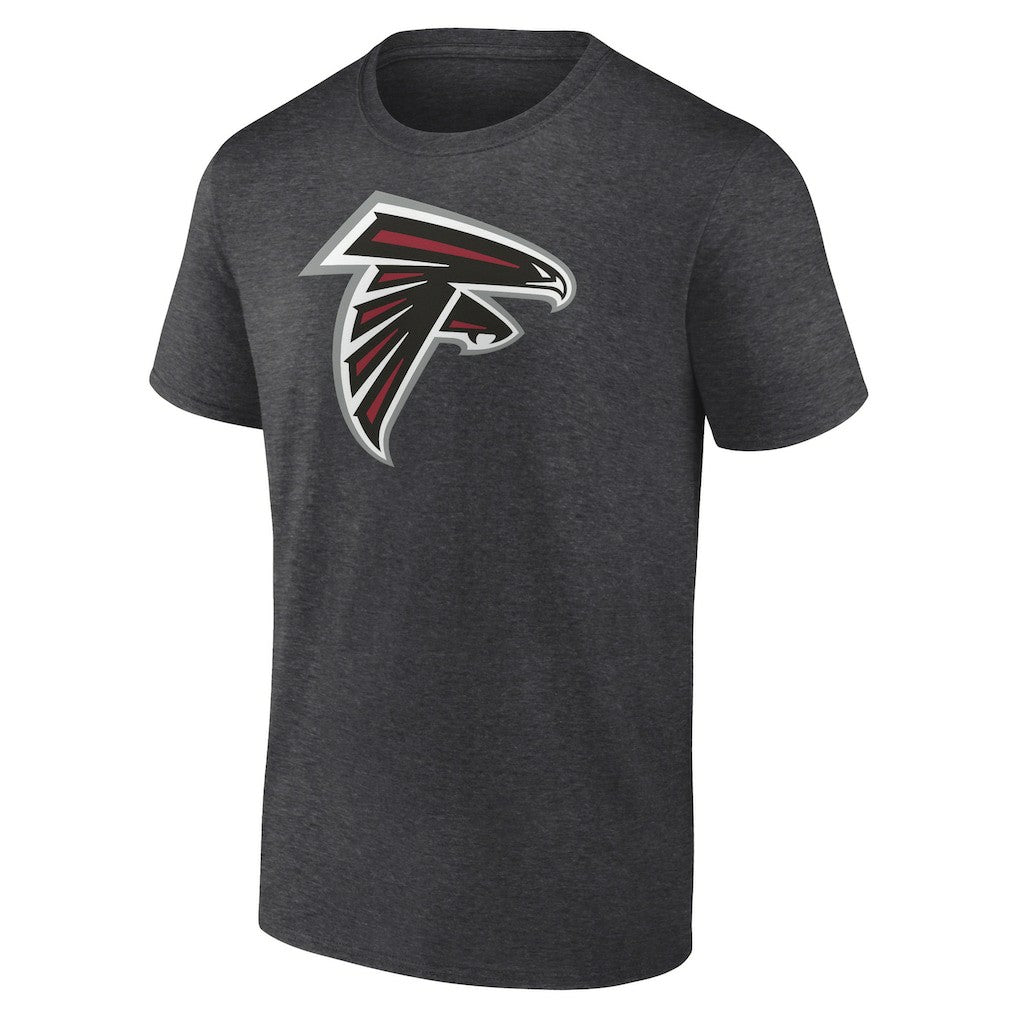 Atlanta Falcons Primary Logo T-Shirt - Heather Charcoal T-shirts