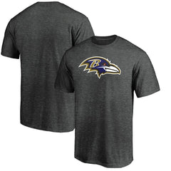 Baltimore Ravens Primary Logo T-Shirt - Heather Charcoal T-shirts