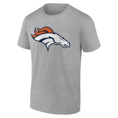 Denver Broncos Primary Logo T-Shirt - Heather Gray T-shirts