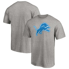 Detroit Lions Primary Logo T-Shirt - Heather Gray T-shirts