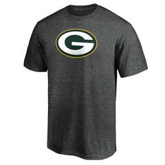 Green Bay Packers Primary Logo T-Shirt - Heather Charcoal T-shirts