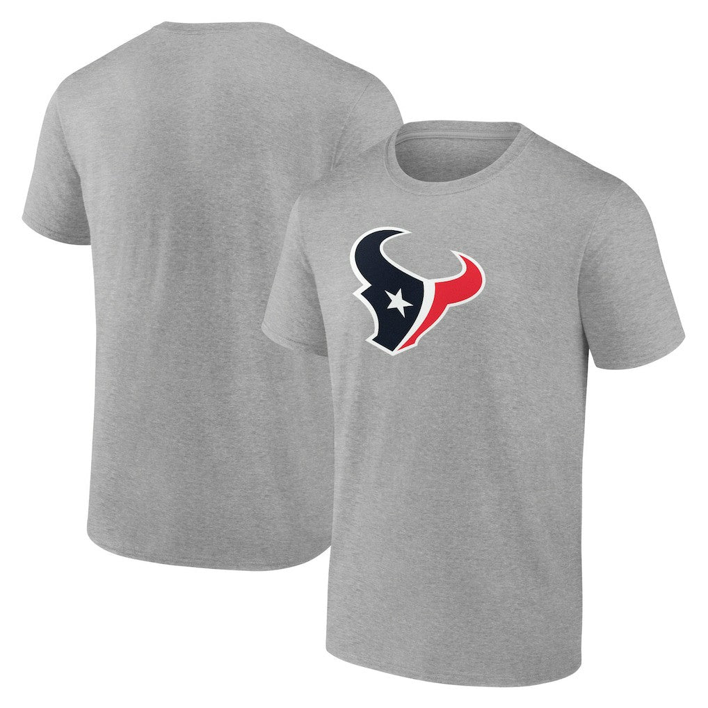 Houston Texans Primary Logo T-Shirt - Heather Gray T-shirts