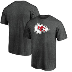 Kansas City Chiefs Primary Logo T-Shirt - Heather Charcoal T-shirts