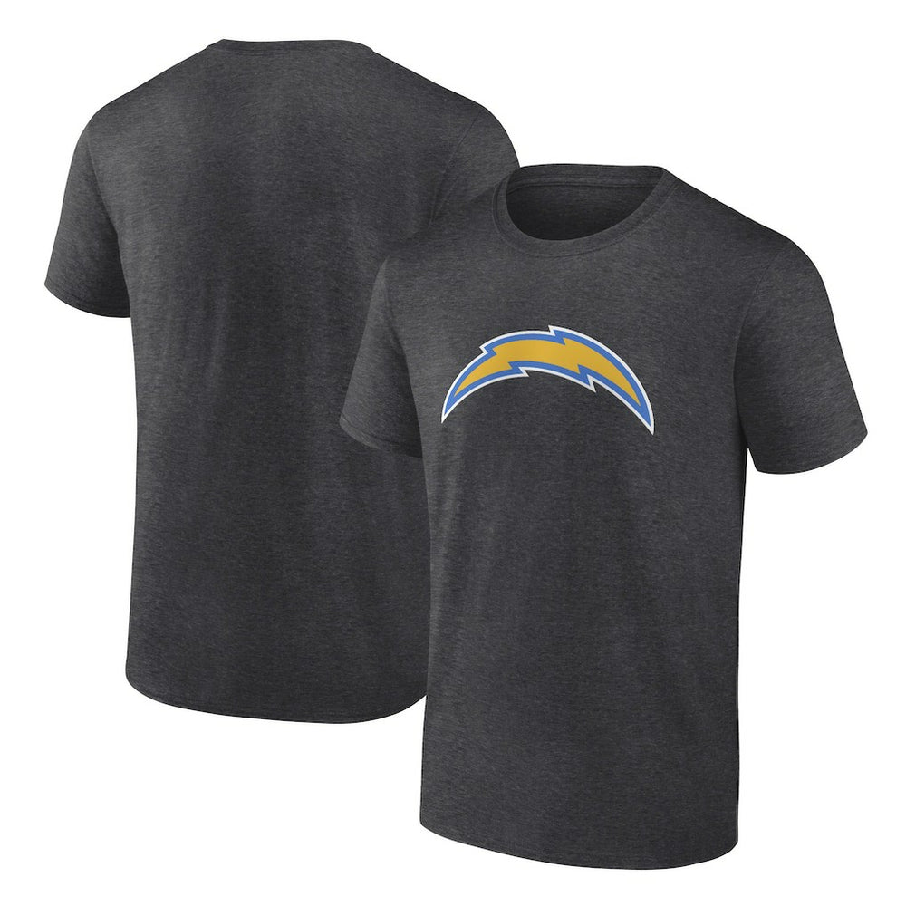 Los Angeles Chargers Primary Logo T-Shirt - Heather Charcoal T-shirts