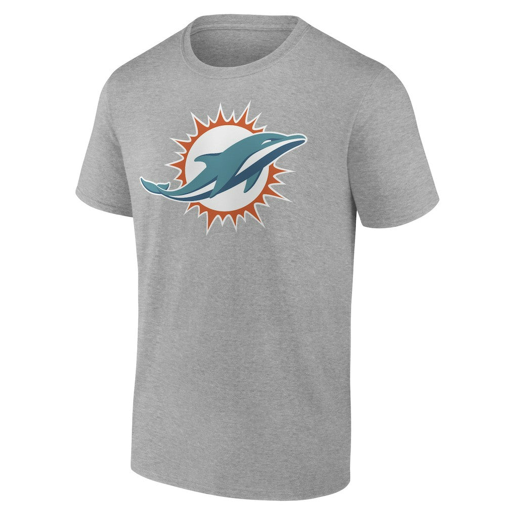 Miami Dolphins Primary Logo T-Shirt - Heather Gray T-shirts