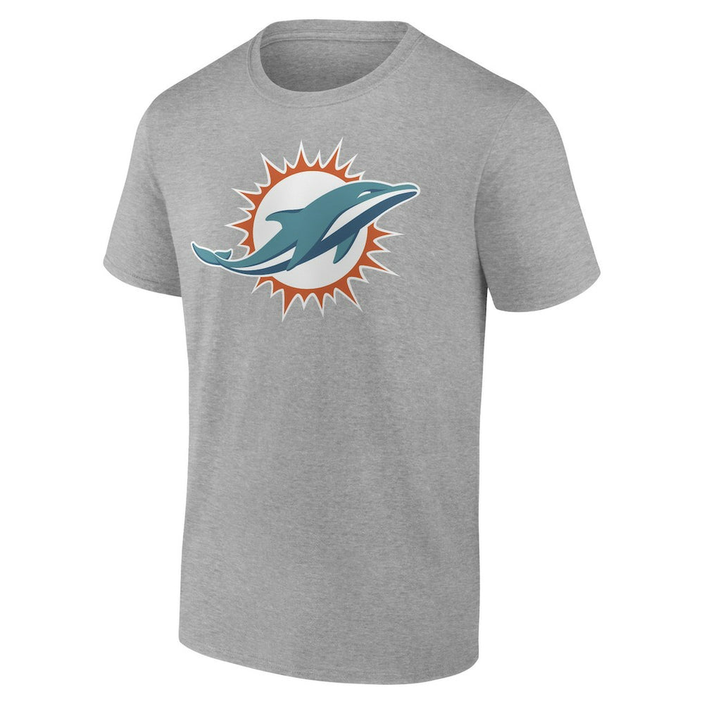 Miami Dolphins Primary Logo T-Shirt - Heather Gray T-shirts