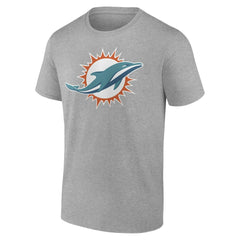 Miami Dolphins Primary Logo T-Shirt - Heather Gray T-shirts