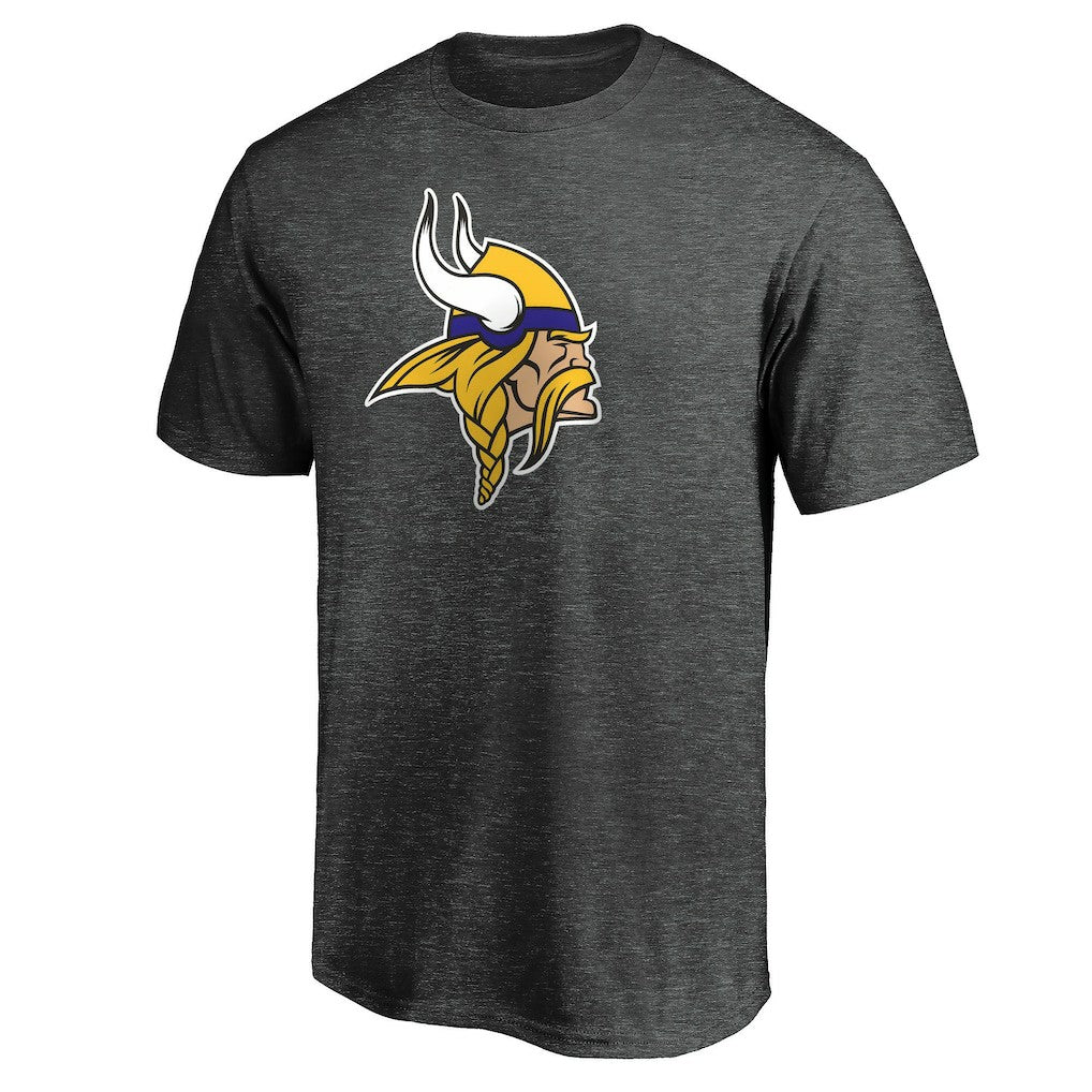 Minnesota Vikings Primary Logo T-Shirt - Heather Charcoal T-shirts