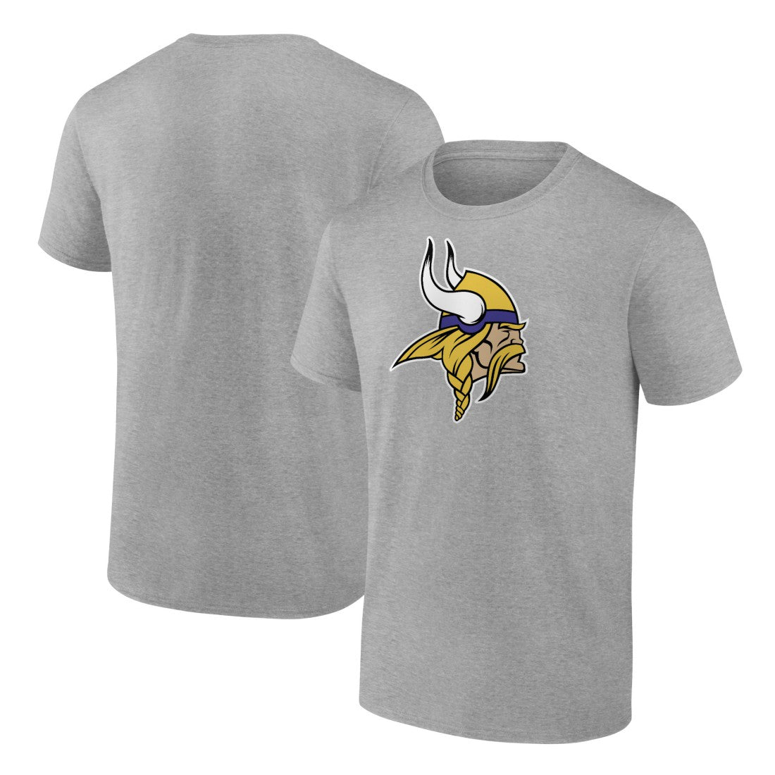 Minnesota Vikings Primary Logo T-Shirt - Heather Gray T-shirts