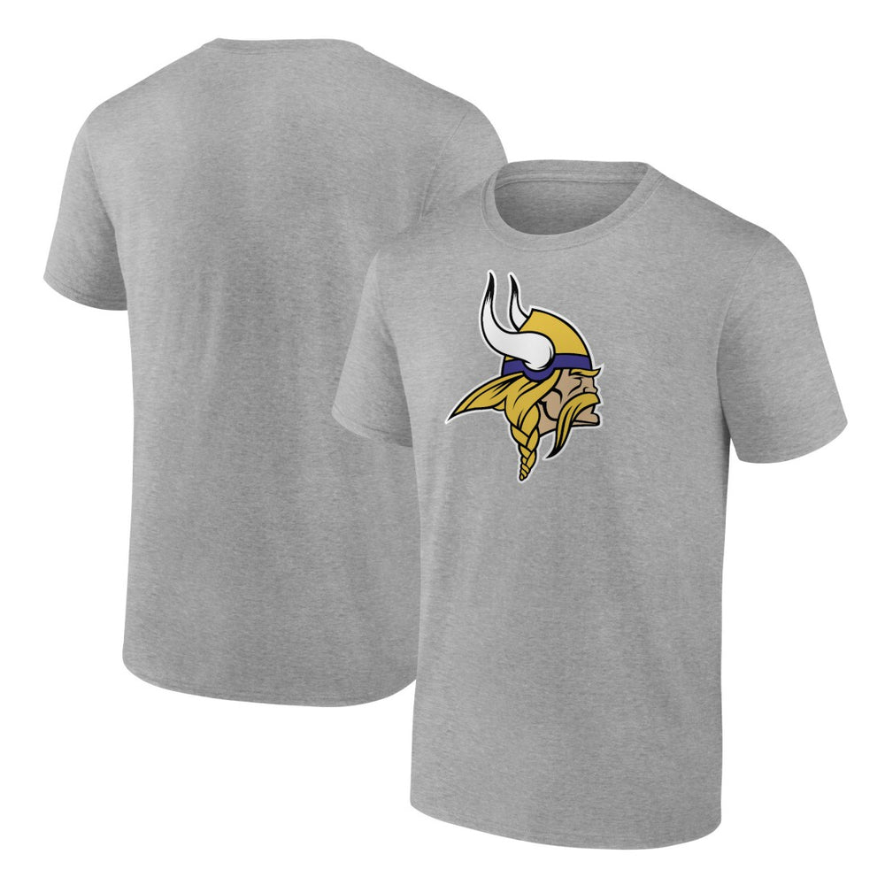 Minnesota Vikings Primary Logo T-Shirt - Heather Gray T-shirts