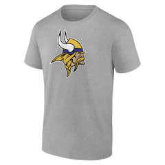 Minnesota Vikings Primary Logo T-Shirt - Heather Gray T-shirts