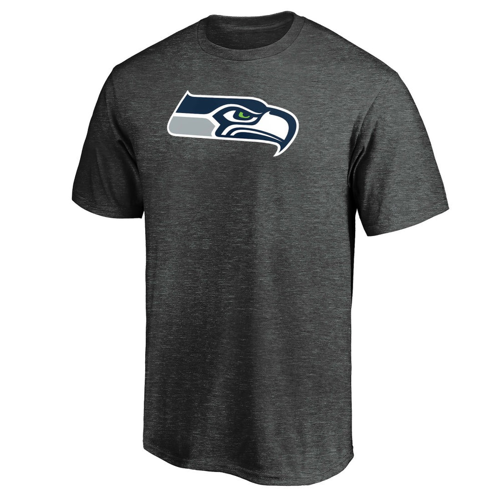 Seattle Seahawks Primary Logo T-Shirt - Heather Charcoal T-shirts