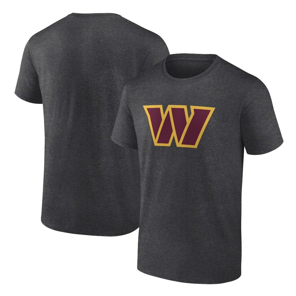 Washington Commanders Primary Logo T-Shirt - Heather Charcoal T-shirts