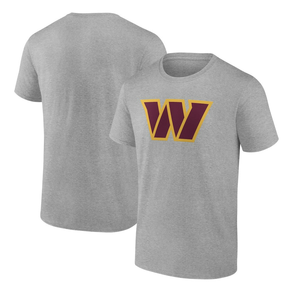 Washington Commanders Primary Logo T-Shirt - Heather Gray T-shirts