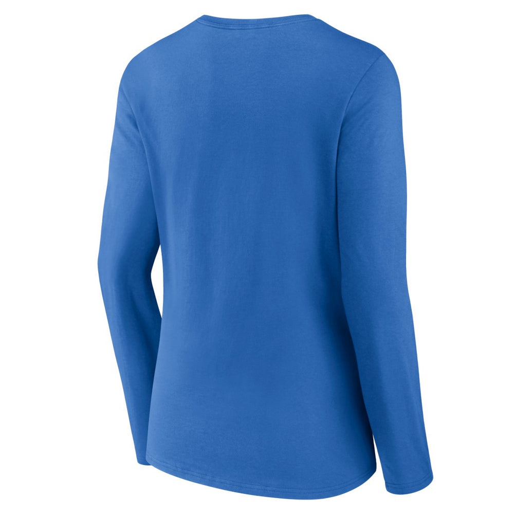Detroit Lions Women's Primary Team Logo Long Sleeve V-Neck T-Shirt - Blue T-shirts